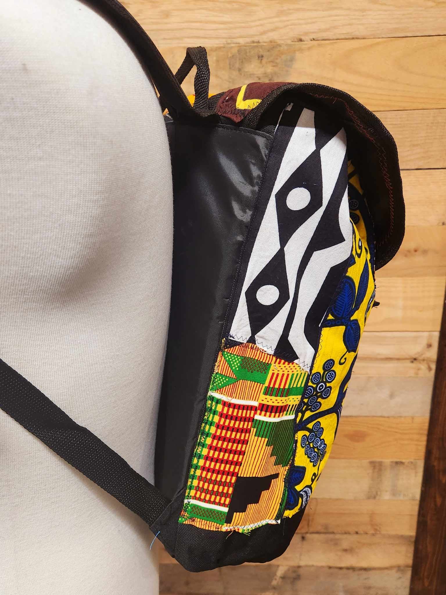 Upcycled African Print Back Pack | Dru Christine Fabrics  display picture 1