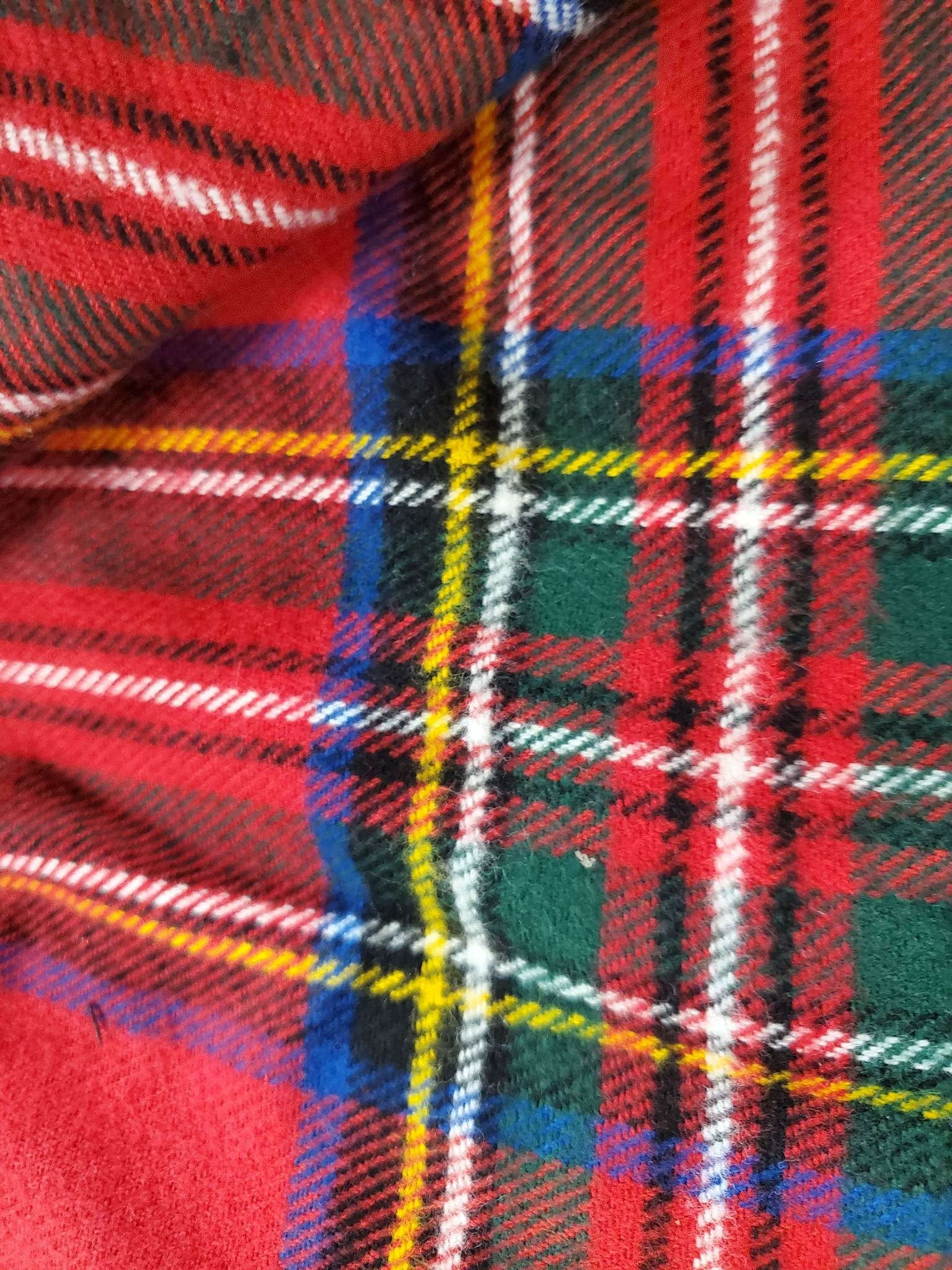 Plaid in Red / Blue / Green / White, Flannel Fabric