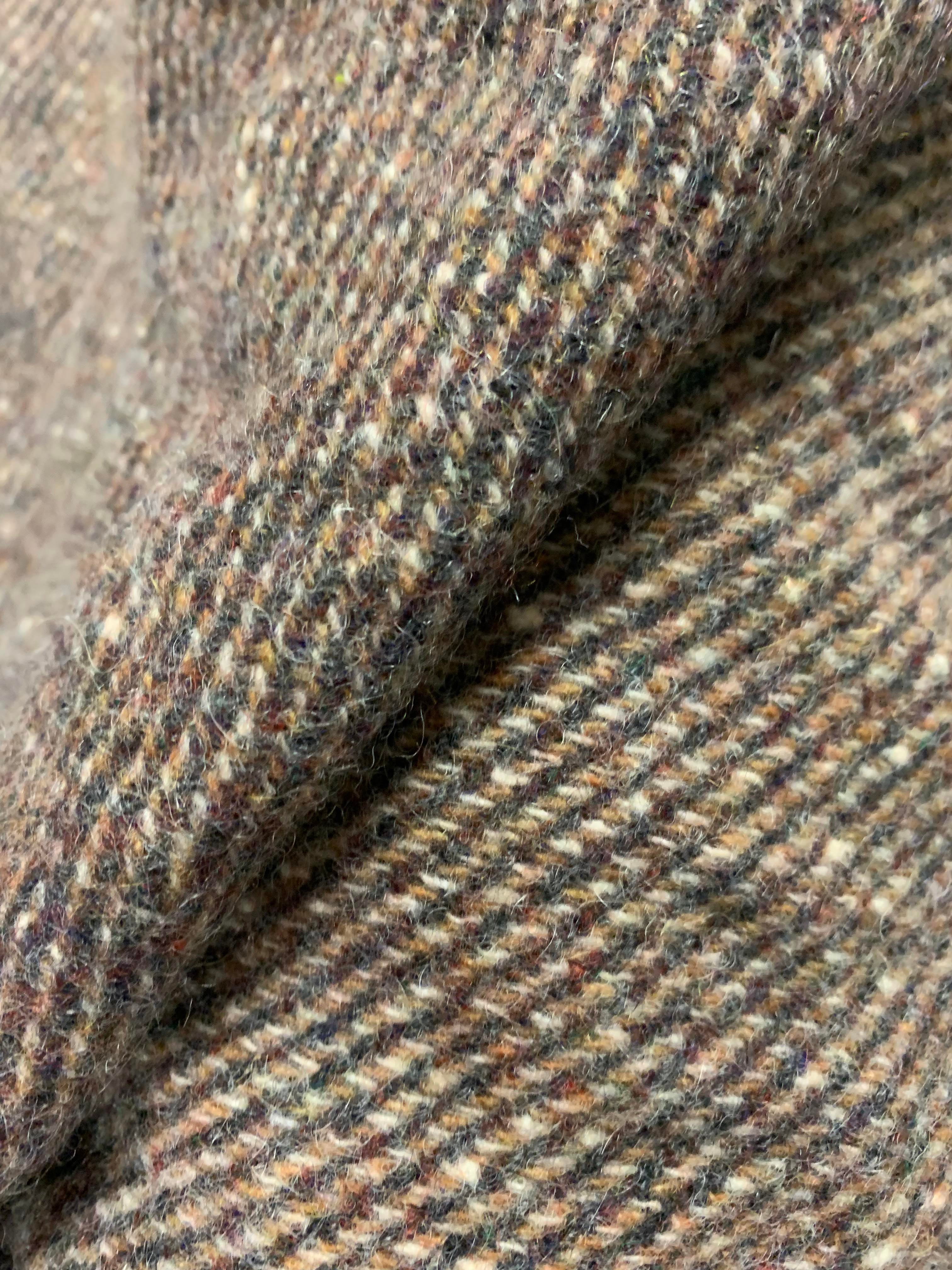 Vintage Wool Tweed Fabric by the Yard