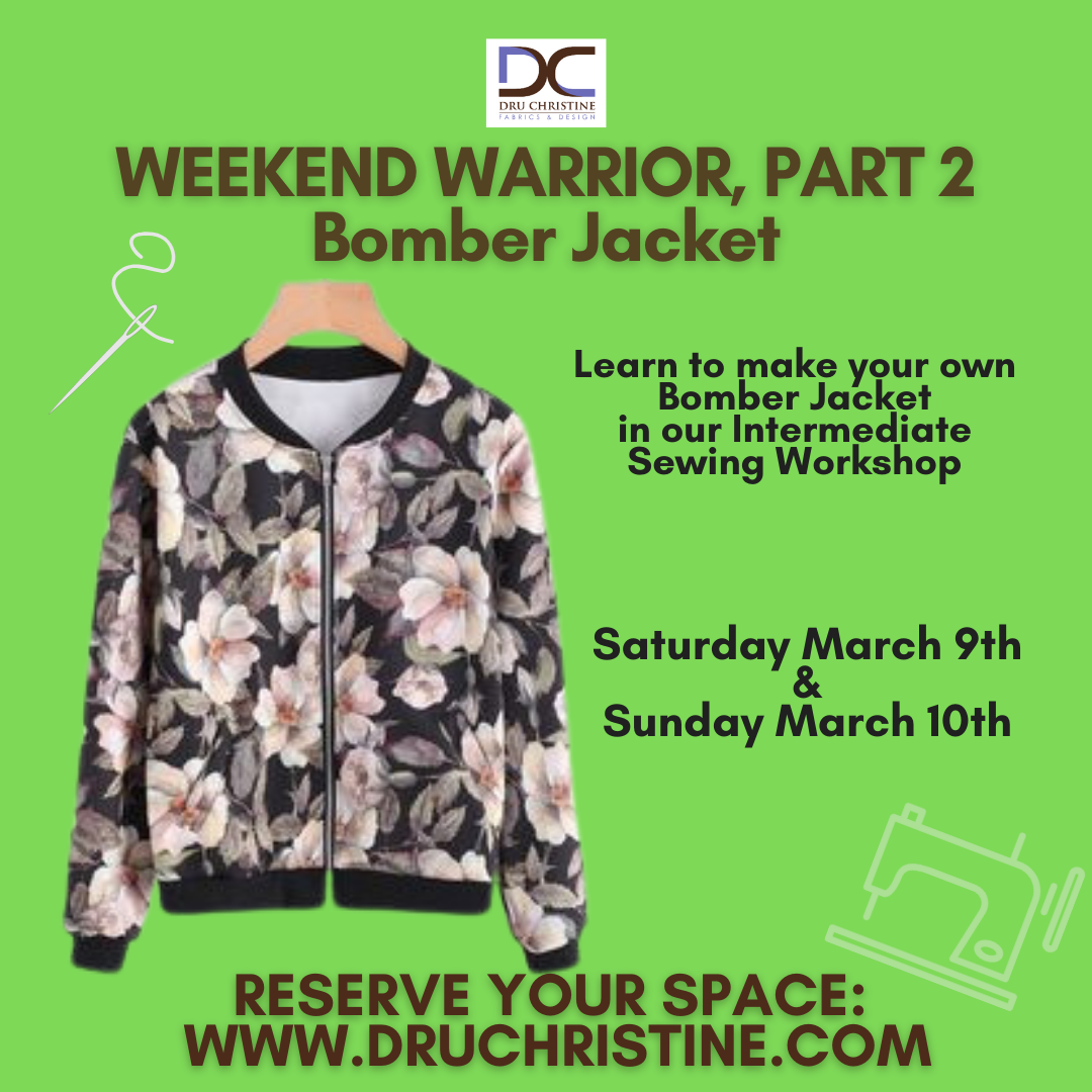 Learn to sew your own Bomber Jacket Workshop