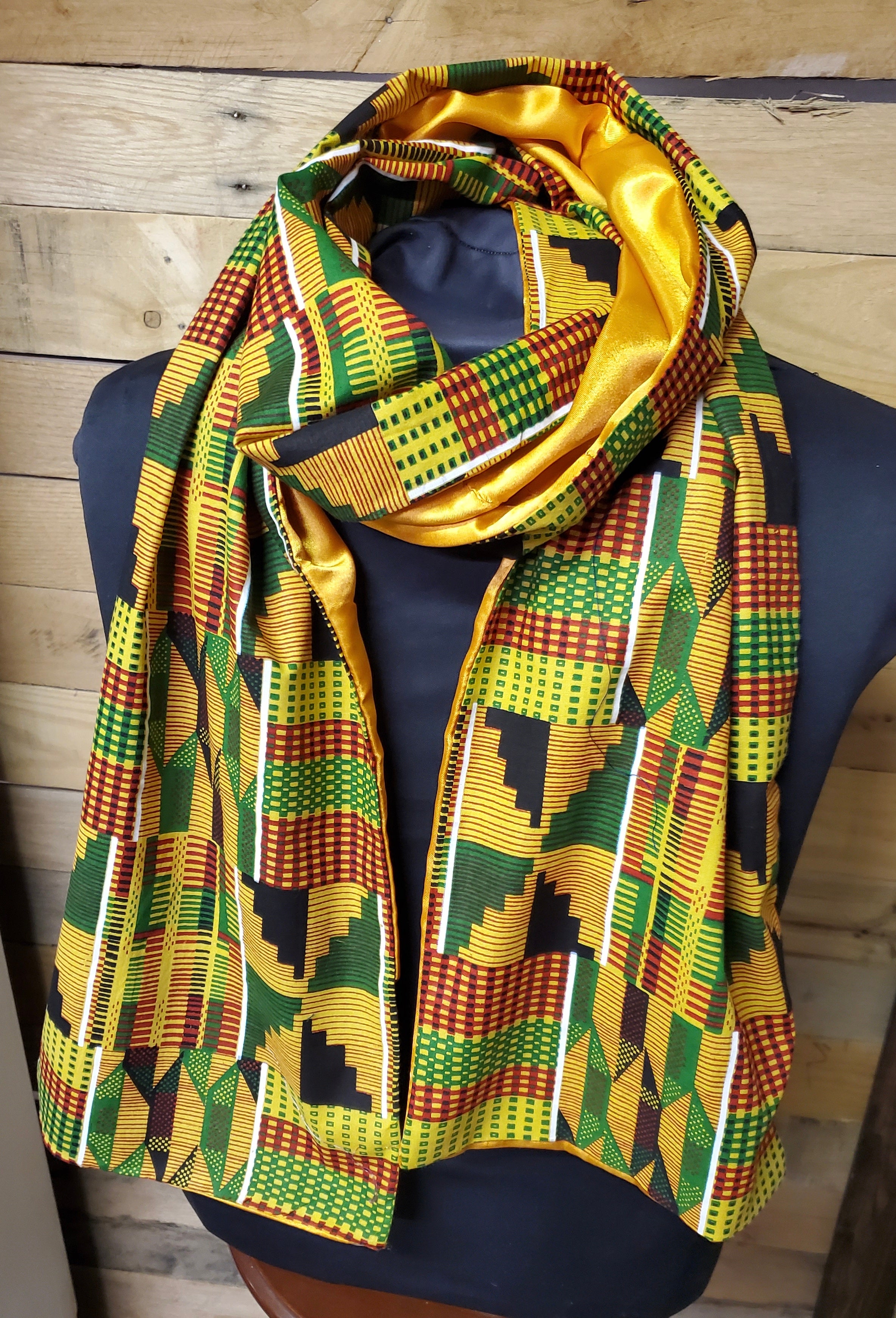 Kente African Print Scarf Dru Christine Fabrics Design